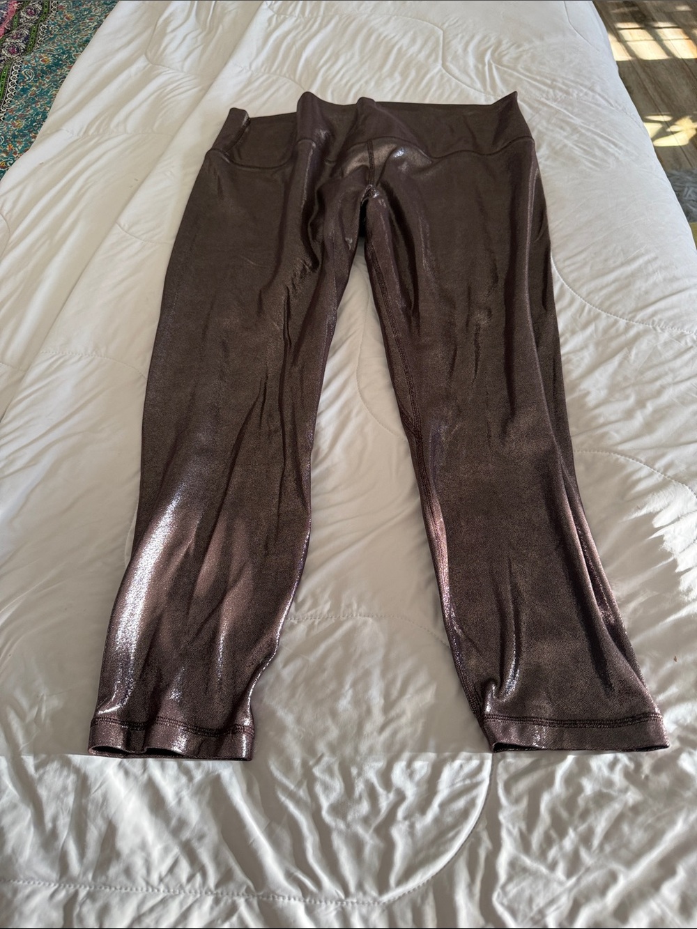 lululemon athletica Metallic Brown High-Rise Leggings